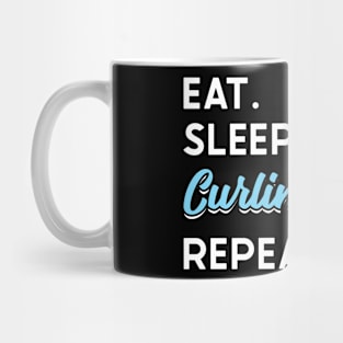 Eat Sleep Curling Repeat Mug